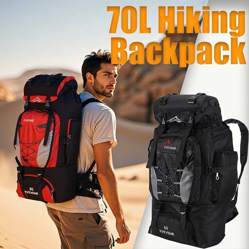 حقيبة رياضية خارجية عارضة، كبيرة بما يكفي للمشي لمسافات طويلة والتخييم، حقيبة ركوب خفيفة الوزن، مناسبة للسفر وتسلق الجبال للرجال والنساء، مثالية كهدايا لعيد الميلاد وهالوين وعيد الشكر.