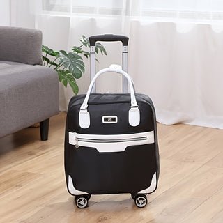 حقيبة سفر قابلة للطي بسعة كبيرة للسفر في الهواء الطلق مع 4 عجلات ومقبض تلسكوبي متين وخفيف الوزن لحمل الحقائب للرجال والنساء