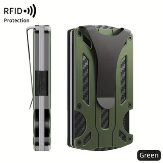 محفظة رجالية بتصميم بسيط ومقاومة للراديو، حامل نقود معدني وألومني رفيع للغاية مع فتحات للنقود والنووم، محفظة خفيفة ومقاومة للسرقة للتنقل اليومي، هدية مثالية له، محفظة مقاومة للراديو | تصميم أنيق للمحافظ | محفظة متينة