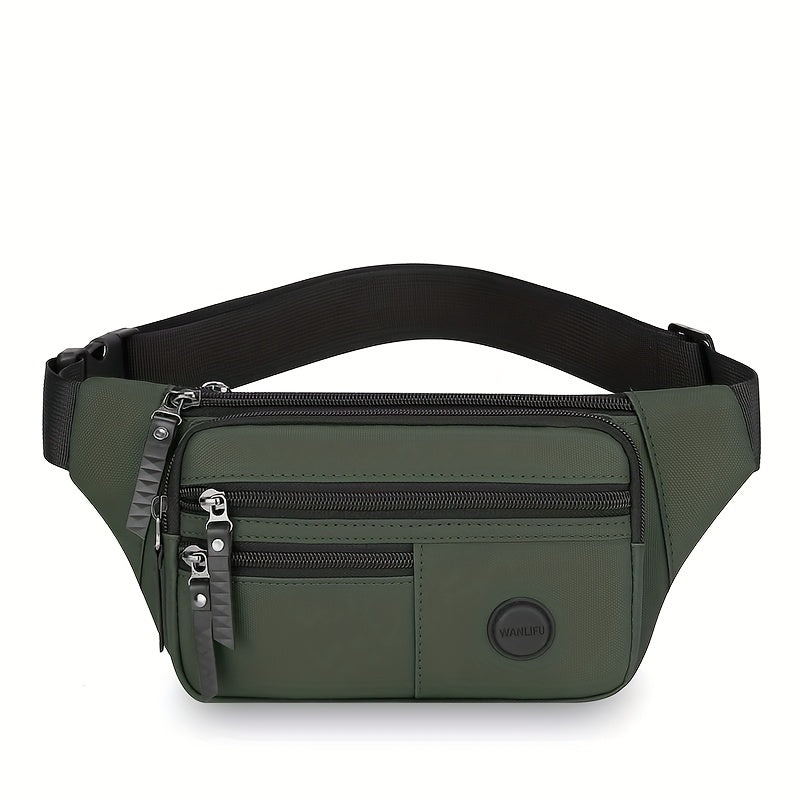 حقيبة صدر رياضية للرجال مع حزام قابل للتعديل - خفيفة الوزن ومتينة بسحاب للتخييم، المشي لمسافات طويلة والأنشطة الخارجية - عدة أقسام آمنة للمال والأغراض الأساسية (زيتوني/أسود/أزرق داكن/رمادي)، معدات التخييم، حقيبة بتشطيب نسيج