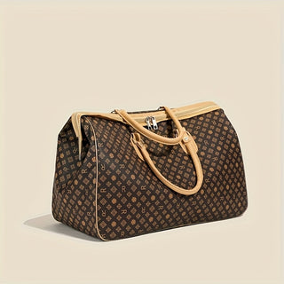 حقيبة توت للسفر بسعة كبيرة مع جيب أمامي واسع - لون قهوة، حقيبة يد محمولة للجيم، رحلات العمل، العطلات الأسبوعية، أمتعة يدوية، تصميم أنيق، مقابض متينة، تنظيم مريح