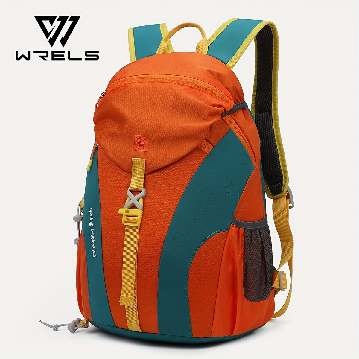 حقيبة ظهر خفيفة الوزن وتنفس من WRELS سعة 25 لتر - أحزمة كتف قابلة للتعديل، تصميم أنيق للمغامرات الخارجية، لكلا الجنسين الرجال والنساء، أسود، إكسسوارات التنزه