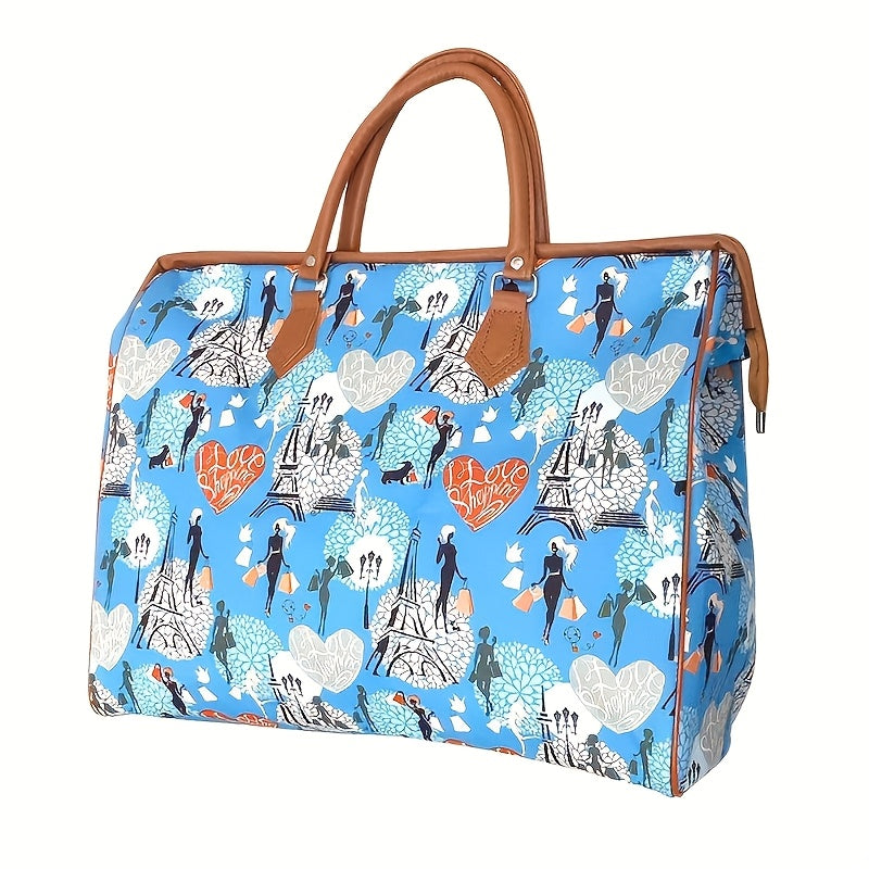 حقيبة تنظيم السفر ذات سعة كبيرة ومصممة بنمط عتيق مع أشرطة كتف ثابتة، إغلاق بسحاب، وطبقة داخلية من البوليستر - مثالية لتعبئة الأمتعة وتخزين الملابس، حقيبة تخزين منظم للملابس