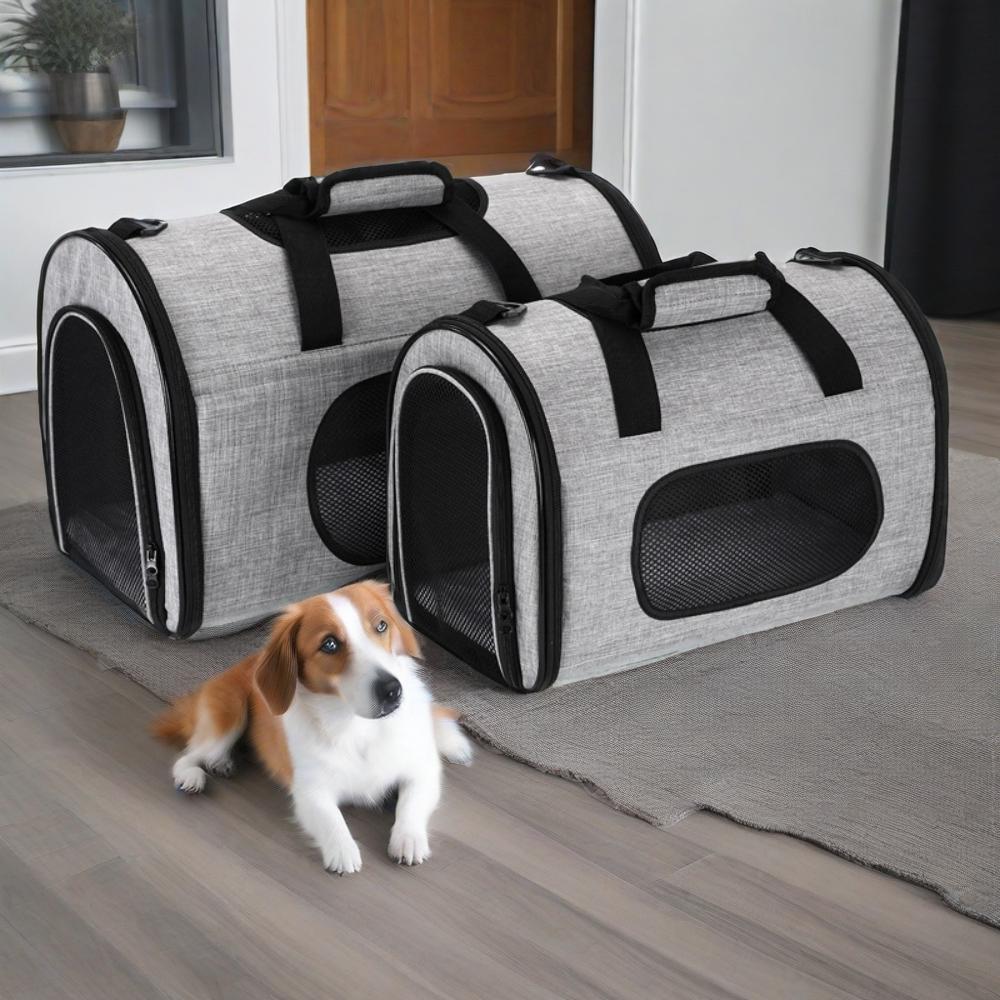 حقيبة الكلاب والقطط القابلة للطي من الفولاذ الأكثر مبيعًا، حقيبة كتف سفر عملية