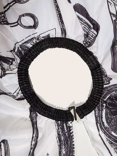 قطعة واحدة رداء الحلاقة المطبوع بنقش التنين، رداء عدم الالتصاق لصبغ الشعر ، اكسسوار تسريح الشعر الاحترافي لمحلات الحلاقة والمنتجات والأدوات المناسبة لحاجات صالون التجميل وأساسيات السفر