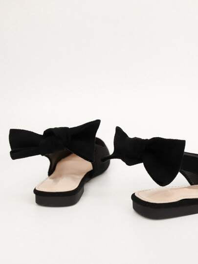 أحذية نسائية كاجوال سهلة الارتداء ذات ربطة فراشة جديدة، أسود، مريحة وأنيقة متعددة الاستخدامات