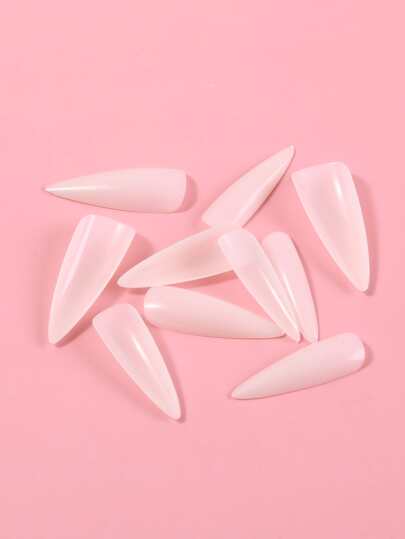 500 قطعة من الأظافر الاصطناعية بشكل ستيليتو طويلة، مواد تجهيز الأظافر اضافر صناعيه اظافر اصطناع