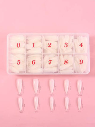 500 قطعة من الأظافر الاصطناعية بشكل ستيليتو طويلة، مواد تجهيز الأظافر اضافر صناعيه اظافر اصطناع