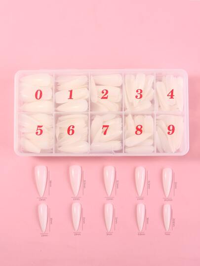 500 قطعة من الأظافر الاصطناعية بشكل ستيليتو طويلة، مواد تجهيز الأظافر اضافر صناعيه اظافر اصطناع