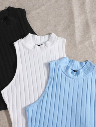EZwear طقم ملابس صيفي 3 حزم ملابس علوية بياقة ريبية محاكية