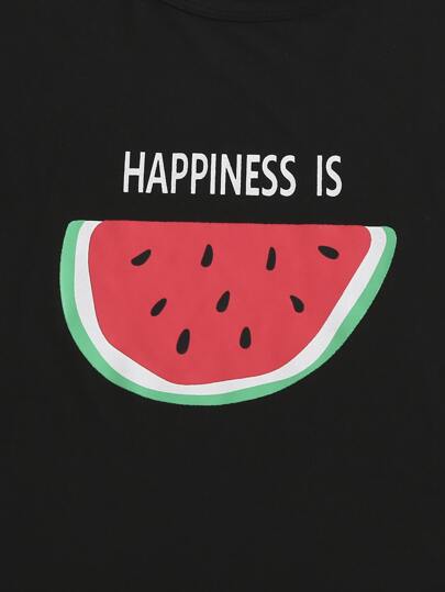 بيجاما مجموعة نوم للبنات المراهقات قطعتين بطباعة البطيخ (ملابس علوية وسراويل)