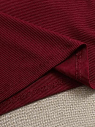 EZwear 3 حبات من السترة الضاغطة المضلعة بياقة U لصيف مشدودة