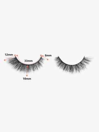 Himirell رموش صناعية 6-18mm متقاطع فوضوي زغبي , مناسب الى مواعدة و ملابس يومية 10زواج/طقم رموش رموش اصطناعي