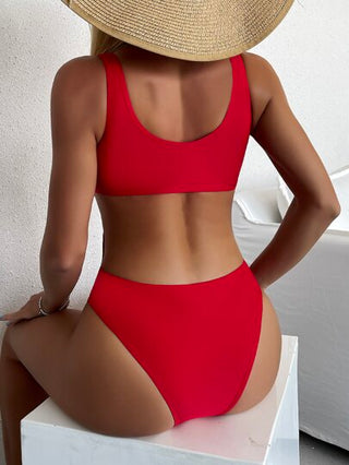 مايوه حريمي قطعة واحدة بدلة سباحة قطعة واحدة مربوطة بسلسلة مقطوعة، للصيف وإجازة الشاطئ