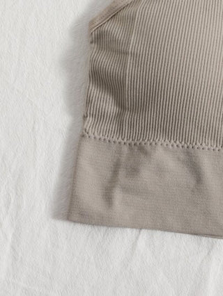 Shein Underwear&Sleepwear Basics طقم حمالة صدر مضلع موحد اللون 3 قطع