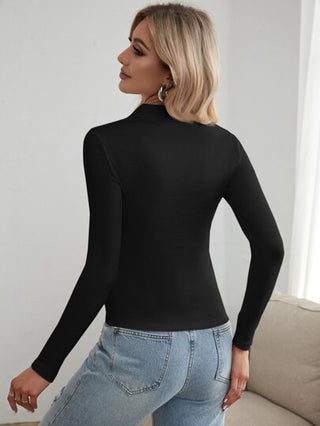 SHEIN Essnce تي شيرت بعنق بولو محبوك مضلع