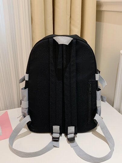 Pilotbird حقيبة ظهر ملونة بألوان متباينة عملية للأعمال الخفيفة متعددة الجيوب للنساء، عصرية ومتعددة الاستخدامات، مناسبة للطالبات في المدارس الثانوية والجامعات للفتيات المراهقات والطالبات الجامعيات والموظفين البيض، مثالية للمكتب، الكلية، العمل، التنقل، الخا