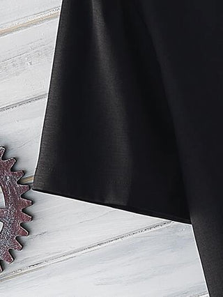 Manfinity Homme للرجال قميص مزينة بأزرار حافة منحنية