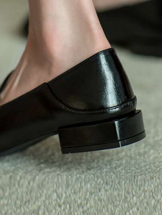 مبسط مسطح بيني لوفر , أسود بلا جنس موحد اللون أحذية لوفر نساء أحذية مسطحة