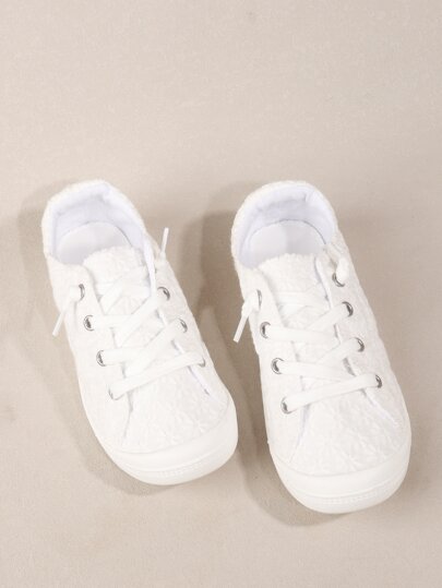 حذاء رياضي للنساء الموضة لين مريح خارجي كل موسم باصابع قدم دائري رباط كاجوال