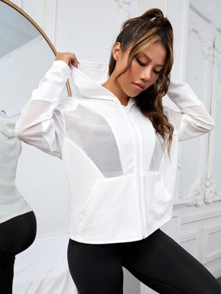 Sport Gameset جاكيت رياضي سستة شبكة صيد بإدخال منخفض الاكتاف قبعة