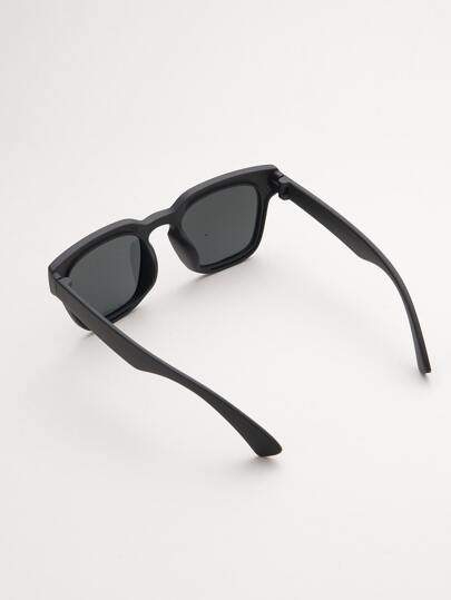 1 قطعة للجنسين أطفال أسود المتضخم إطار مربع Uv400 المضادة للأشعة فوق البنفسجية الكلاسيكية نظارات شمسية كلاسيكية للارتداء اليومي والعطلة