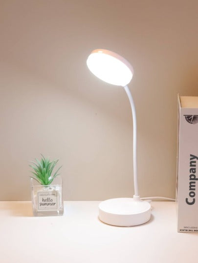 مصباح طاولة دائري ثلاثية الألوان قابل للتعديل طاولة مكتب USB تعمل بالطاقة ( لا قابلة للشحن ) قطعة واحدة