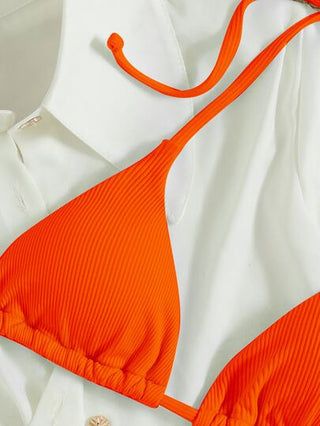 Swim Mod مجموعة بيكيني مثلث هالتر ربطة خلفية مع حمالة رقبة لربيع و صيف الشاطئ و حوض السباحة