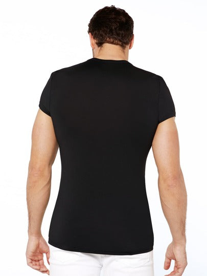 Manfinity ModaGents تيشيرتات رجالية قصيرة الأكمام بياقة طاقم سادة كاجوال في الصيف