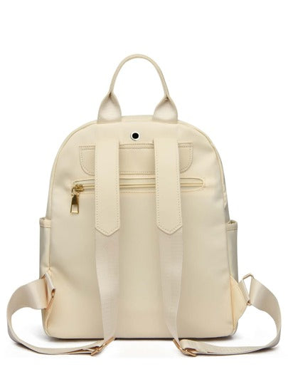 حقيبة ظهر مقاومة للماء خفيفة الوزن مزخرفة برسم حرفي مع تميمة، حقيبة مدرسية مناسبة للخريجين، البنات المراهقات، الطلاب من المستوى الأول إلى الرابع في الجامعة أو المدرسة الثانوية، مثالية للاستخدام في الهواء الطلق والسفر والعودة إلى المدرسة. حقيبة مدرسية، حقي