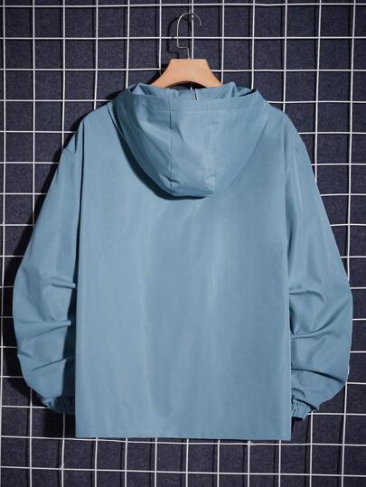 Manfinity RebelGame معطف رياضي رجالي واسع بأكمام منصفة مزينة بأزرار ورقع