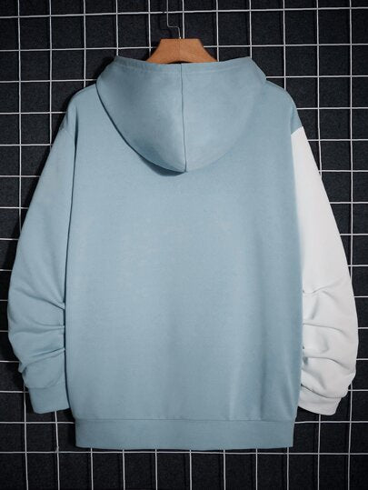 Manfinity NXTstreet هودي بطباعة أحرف لونين رباط للرجال