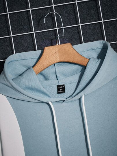 Manfinity NXTstreet هودي بطباعة أحرف لونين رباط للرجال