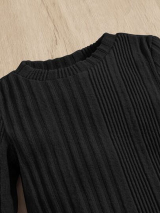 SHEIN فستان تي شيرت يتداخل خطوط للطفلات الرضع، مريح وجميل ولطيف ومناسب للصيف