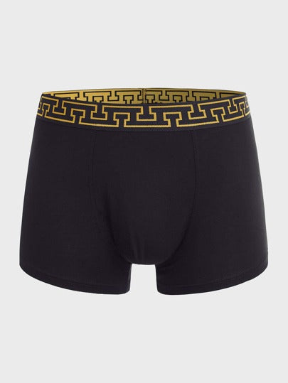 Shein Underwear&Sleepwear Basics سروال داخلي بوكسر شريط شريط خصر 3 قطع للرجال