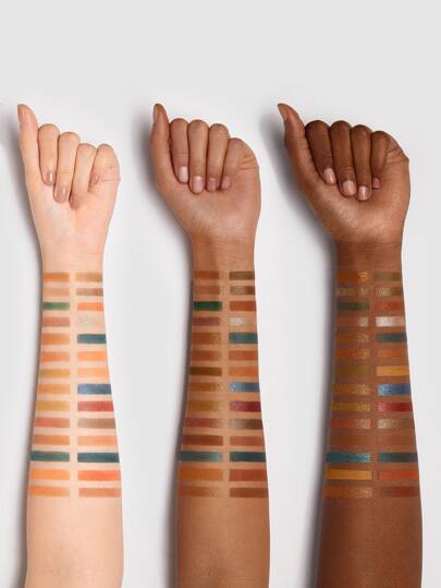 SHEGLAM لوحة ظلال العيون Glitz Wiz-Brick Lane 28 لونًا من ظلال العيون غير اللامعة المعدنية بألوان محايدة ودافئة غير دهنية لا تلطخ ظلال العيون الاحترافية مستحضرات تجميل العيون ظلال العيون لحفلات عيد الميلاد في عيد الأب التخرج عيد الميلاد العطلة...