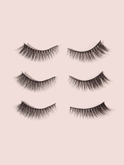 MAGEFY مجموعة من 10 أزواج من الرموش الكاملة الطبيعية، رموش كثيفة منفوشة مجعدة للاستخدام في الحفلات، رموش مانغا، الضروريات السفر رموش رموش اصطناعي