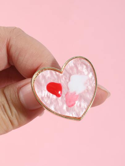 لوحة خاتم فن اظافر على شكل قلب قطعة واحدة