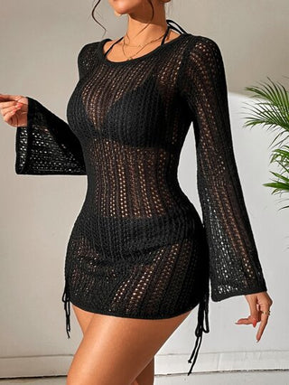 SHEIN Swim ملابس بحر قص مجوف رباط جانبي بدون بيكيني