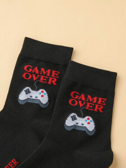 جوارب طاقم لوحة الألعاب و بطباعة شعار للرجال