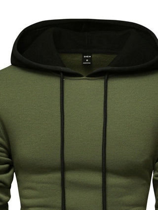 Manfinity Homme هودي----------ز رجالي با-تصميم رقعي وجيب كنغر وسحاب، أكمام طويلة ومنقوشة، مُناسَبة كهدايا للأصدقاء والأزواج والصديق