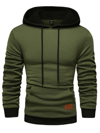 Manfinity Homme هودي----------ز رجالي با-تصميم رقعي وجيب كنغر وسحاب، أكمام طويلة ومنقوشة، مُناسَبة كهدايا للأصدقاء والأزواج والصديق