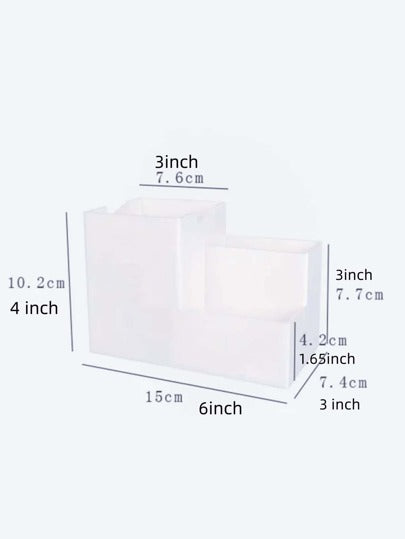 حامل أدوات المكتب اللطيف باللون الأبيض لمكتب المنزل والمدرسة والفصول الدراسية، حامل أقلام وأدوات الكتابة مع 4 أقسام