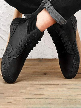 بنطلون يدوي الصنع للرجال للاستخدام الخارجي ذو كاحل عاٍل، بوت كاوبوي غربية خفيفة الوزن وقابلة للتنفس، بوت أكسفورد غير انزلاقية قوية وأحذية ديربي