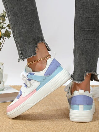 أحذية سكيت ألوان متباينة رباط امامي