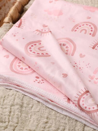 بطانية طباعة تصوير حديثي الولادة لطفلة مع قبعة اكسسوارات