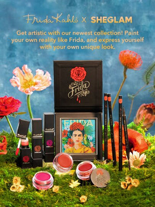 Frida Kahlo X SHEGLAM مجموعة مستحضرات التجميل Collection عيد الأب التخرج عيد الميلاد العطلة الربيع الصيف Y2K فاخر أزياء مكياج مستحضرات التجميل حفل شاطئ سفر تخييم في الهواء الطلق المدرسة الحرم الجامعي رحلة مهرجانات ديكور هدية حاضر وردة فتاة تنكر أفضل...