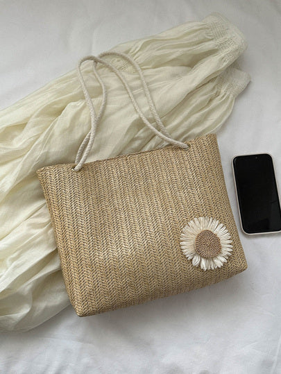 حقيبة كتف محبوكة كبيرة السعة للنساء، حقيبة يد رائجة بأسلوب عصري لعام 2024، حقيبة مريحة وعصرية للحمل