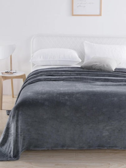 بطانية واحدة صوفية أحادية اللون بسيطة، بطانية دافئة مريحة، بطانية ناعمة، أسلوب كاجوال، نسيج منزلي مخيط، بطانية متعددة الأغراض للأريكة والغرفة والصالة، مناسبة لجميع الفصول، بطانية مزينة لغرف النوم للنساء، هدية، قابلة للغسل في الغسالة