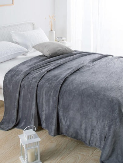 بطانية واحدة صوفية أحادية اللون بسيطة، بطانية دافئة مريحة، بطانية ناعمة، أسلوب كاجوال، نسيج منزلي مخيط، بطانية متعددة الأغراض للأريكة والغرفة والصالة، مناسبة لجميع الفصول، بطانية مزينة لغرف النوم للنساء، هدية، قابلة للغسل في الغسالة